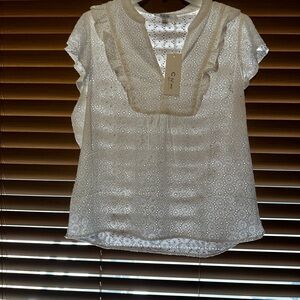 Chic White Eyelet Top